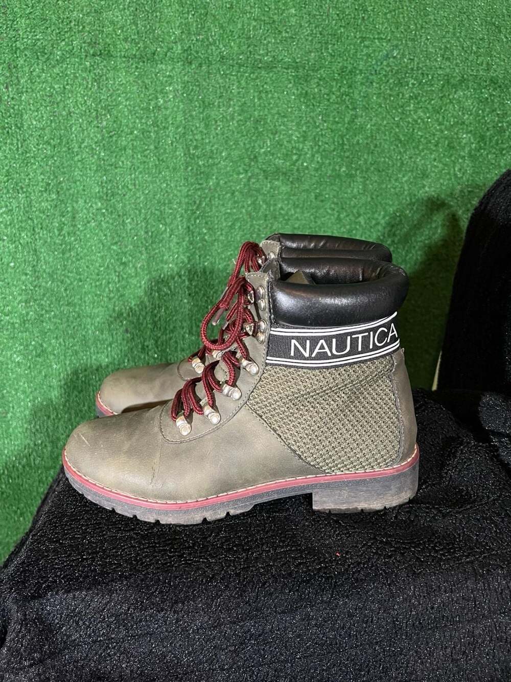 Nautica Phoenix Olive Green Hiking Boots Size 8.5